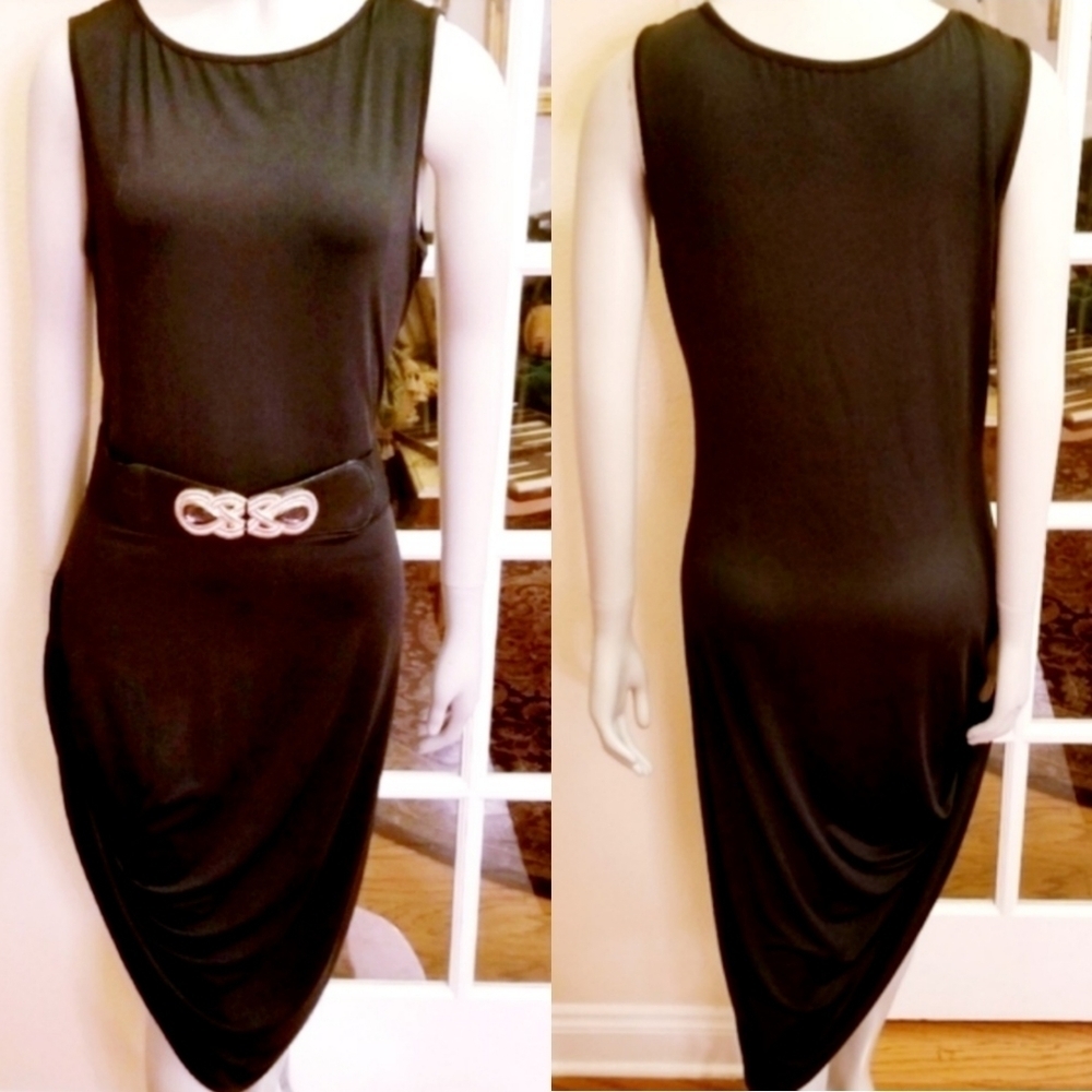 NWOT DRAPE SIDE ASYMMETRICAL LITTLE BLACK …